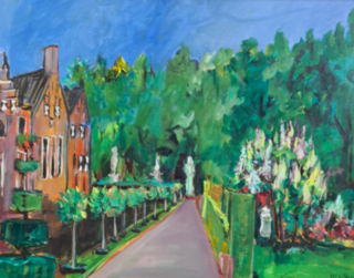 Acryl op doek, Maya Wildevuur, Menkemaborg, 2001